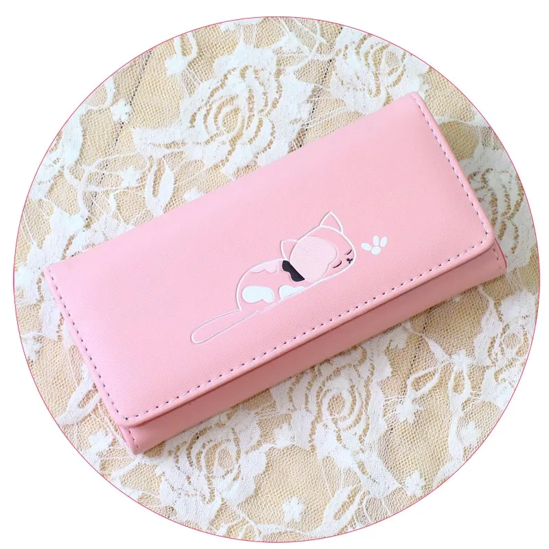 Women Wallets Lady Purses Handbags Coin Purse Long Clutch Moneybags Lovely Cat Wallet ID Cards Holder Pocket Bags Notecase Pouch | Багаж и
