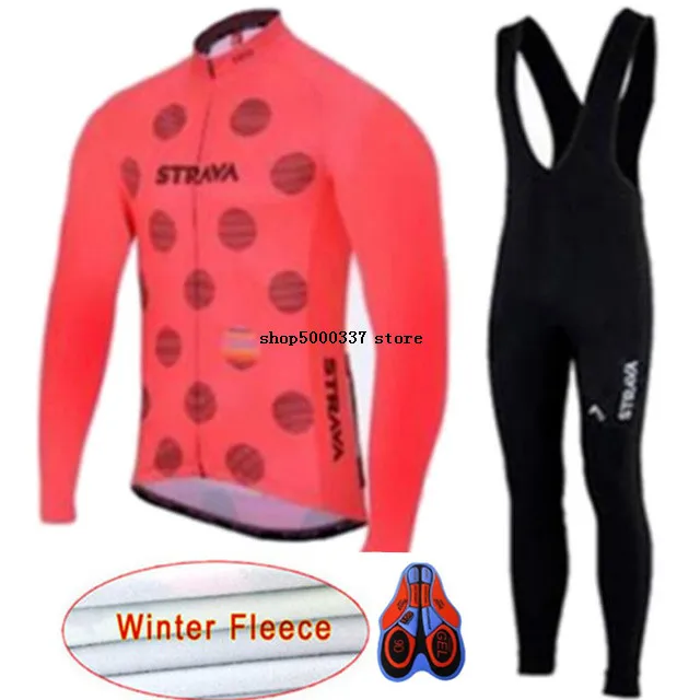 Cycling Jersey 2019 Strava Long Sleeve Winter Thermal Fleece Wear Bicycle MTB Bike clothing Maillot Ropa Ciclismo Hombre 9D GEL | Спорт и