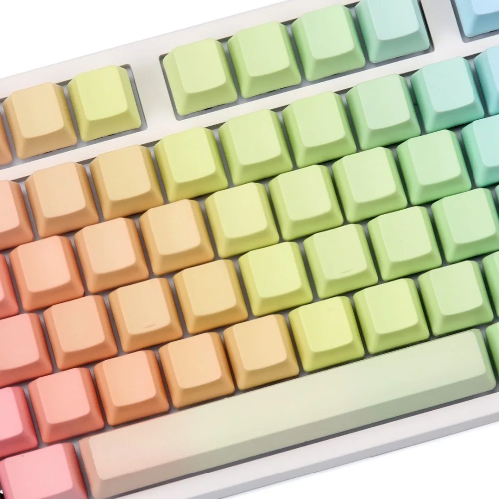 Пустые радужные колпачки OEM толстые PBT 123 ключи в ISO для cherry mx Porker GH60 Anne pro filco механическая клавиатура