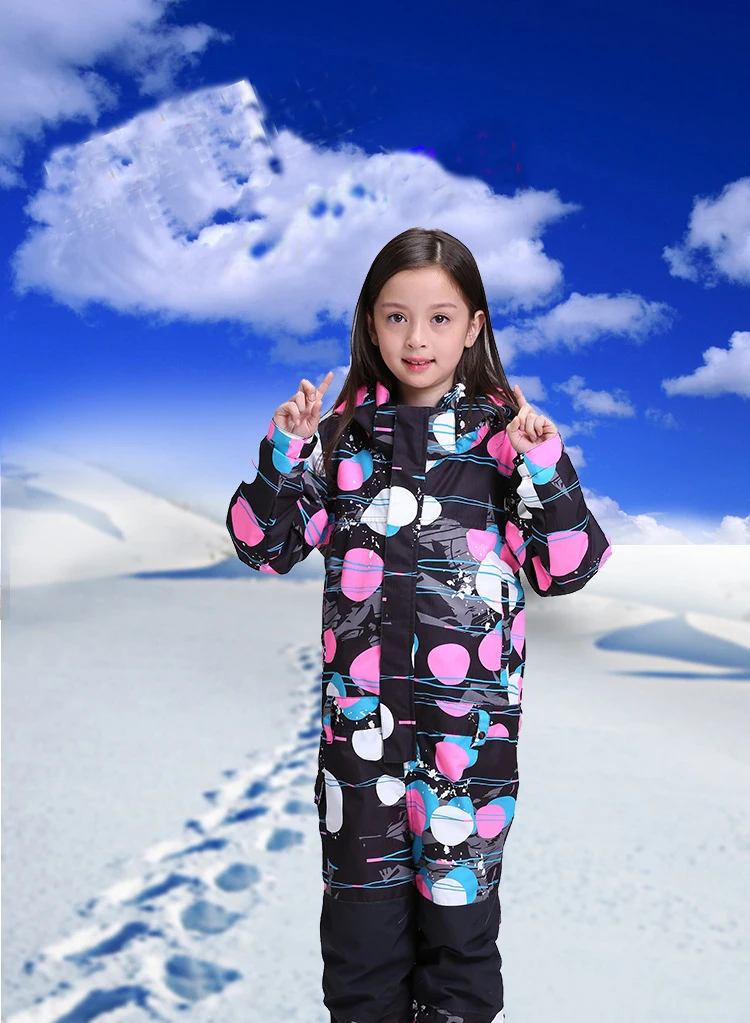 Gsou Snow детский лыжный костюм для девочек лыжный костюм непромокаемый и сохраняющий тепло дышащий непромокаемый детский лыжный костюм
