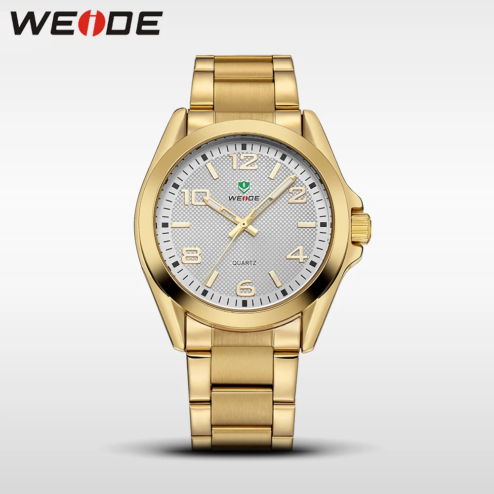 WEIDE повседневные Кварцевые спортивные наручные часы модные из настоящего золота