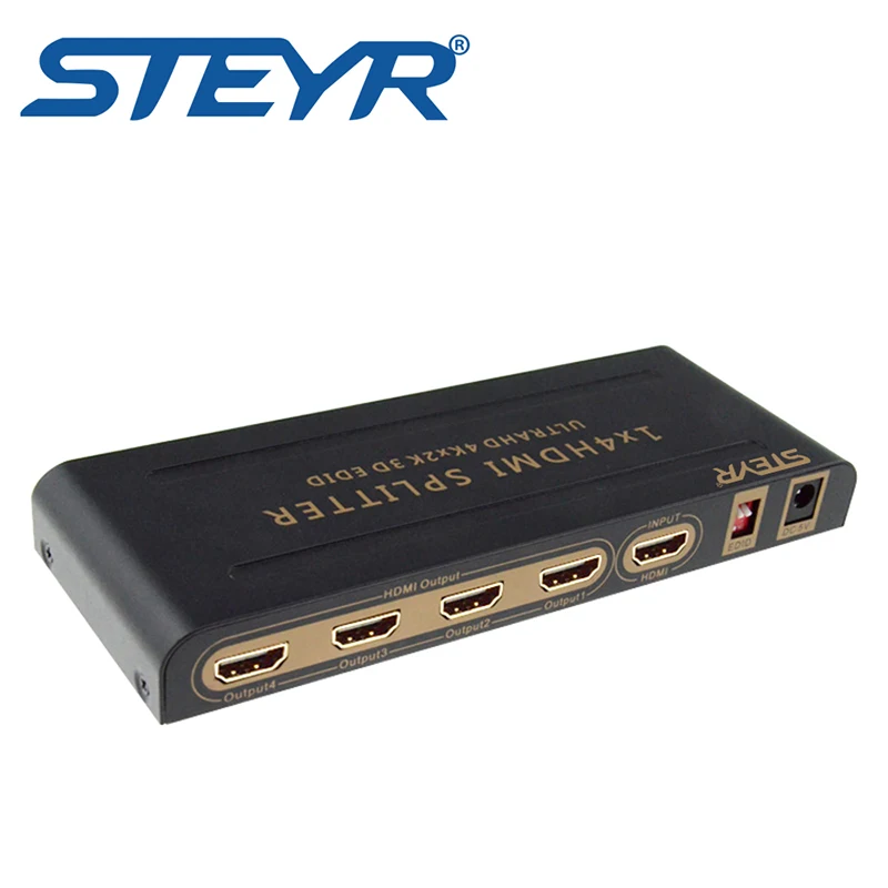 STEYR HDMI 1 4 сплиттер 1x4 порта в выход с EDID sup Port aHDMI 4K x 2K 3D &amp 1080p 2160P для HDTV | Электроника
