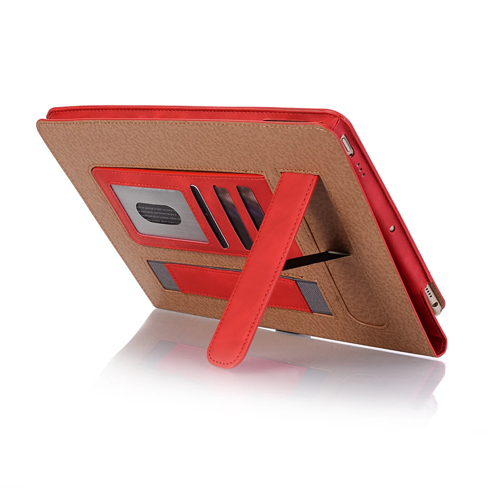 Для iPad 5th 6th чехол для iPad Air 1 Air 2 9,7 дюймов Синтетическая кожа смарт-чехол подставка держатель ручки для карточек ручной ремень