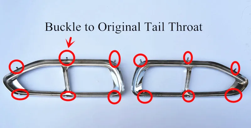 Сзади автомобиля хвост горло выхлопная труба глушитель 304 Нержавеющая сталь