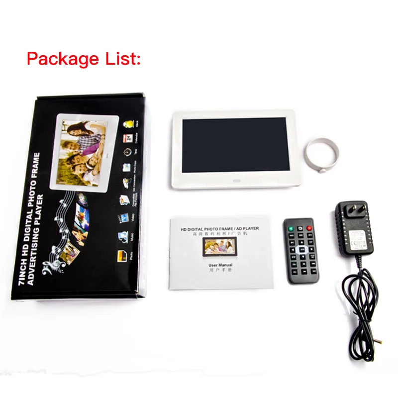 PINWEI цифровая фоторамка 7 дюймов ips HD 1024*600 светодиодный задний свет электронный
