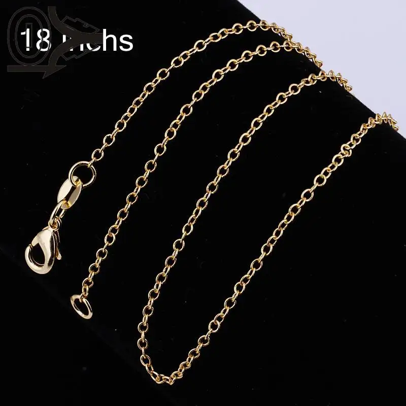 

Hot Selling 18inch Gold Color Chain,Fashion Wedding Accessories,Rolo Thin Chain Necklace For Women