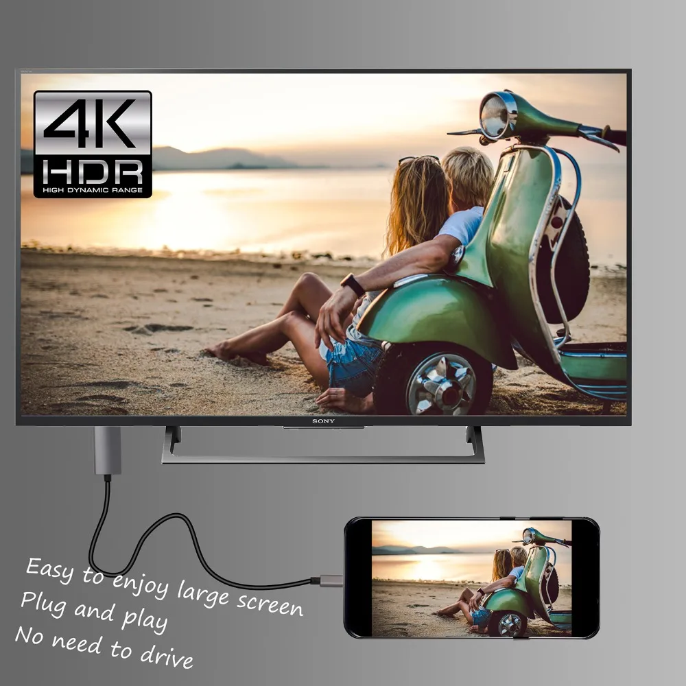 NIERBO USB C к HDMI 4 К * 2K @ 60 Гц Кабель 3 1 Тип (thunderbolt совместимый) для MacBook Pro DELL книга samsung