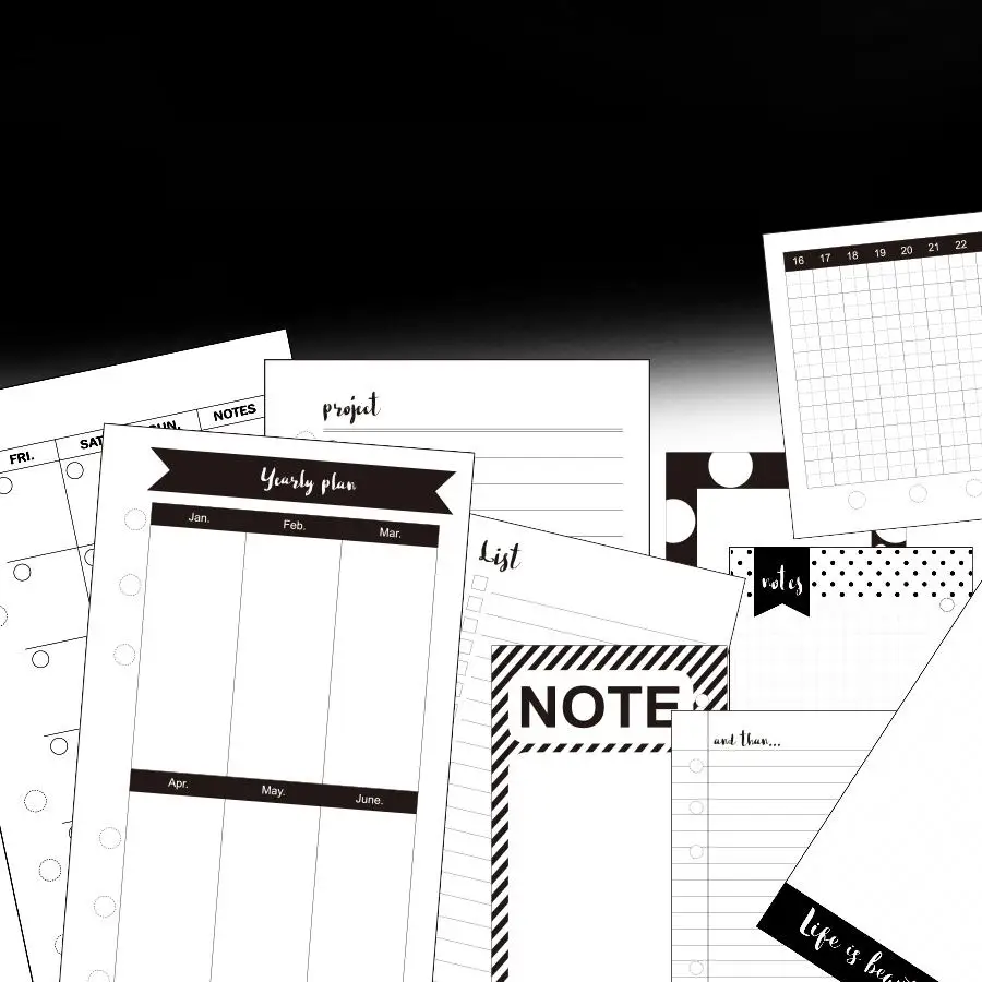 Dokibook лучший день серии наполнителя работ для filofax kikki. K Винтаж выстроились сетки в
