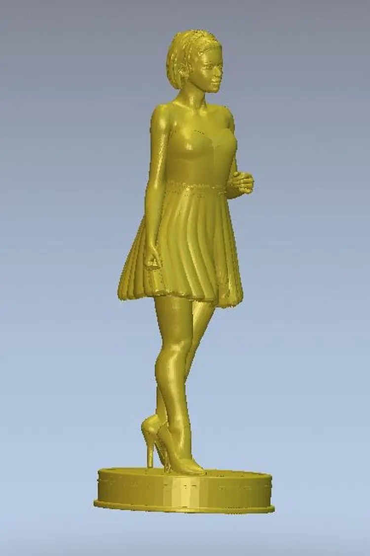 

3d model relief for cnc or 3D printers in STL file format Girl in a dress