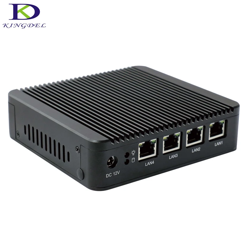 Celeron J1900 Мини ПК четырехъядерный безвентиляторный мини с VGA 4 * LAN порт 2 USB поддержка