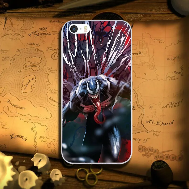 Venom Carnage Art Чехлы для мобильных телефонов аксессуары чехол мягкий TPU iPhone 8 7 6 S Plus X XR