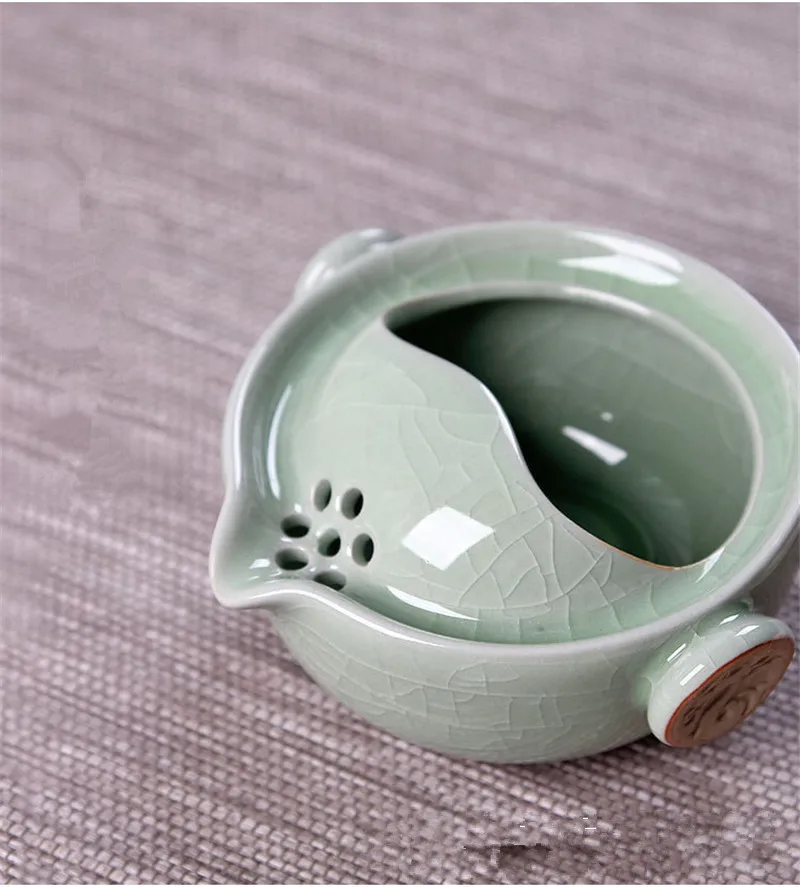 Портативные керамические чайные сервизы для дорожная чашка набор Drinkware1 горшок 1 чашки для домашнего офиса чайная посуда Винтаж GKung Fu чай aiwan Китай