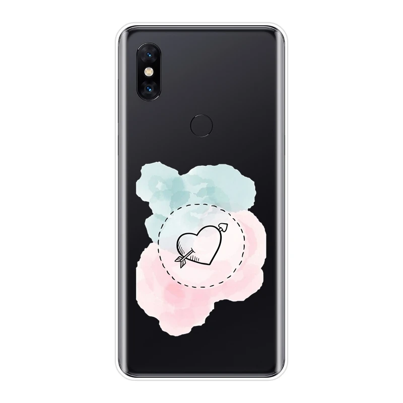Задняя крышка для Xiaomi Mi Mix 1 2 2S 3 Heart Airplane Star Marble Leaf силиконовый мягкий чехол