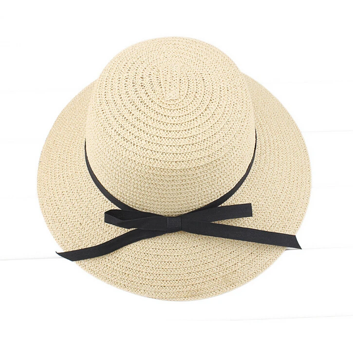 Девушки Вс Шляпы для Женщин Floppy Широкими Полями Соломенной женщины Сплошной Цвет