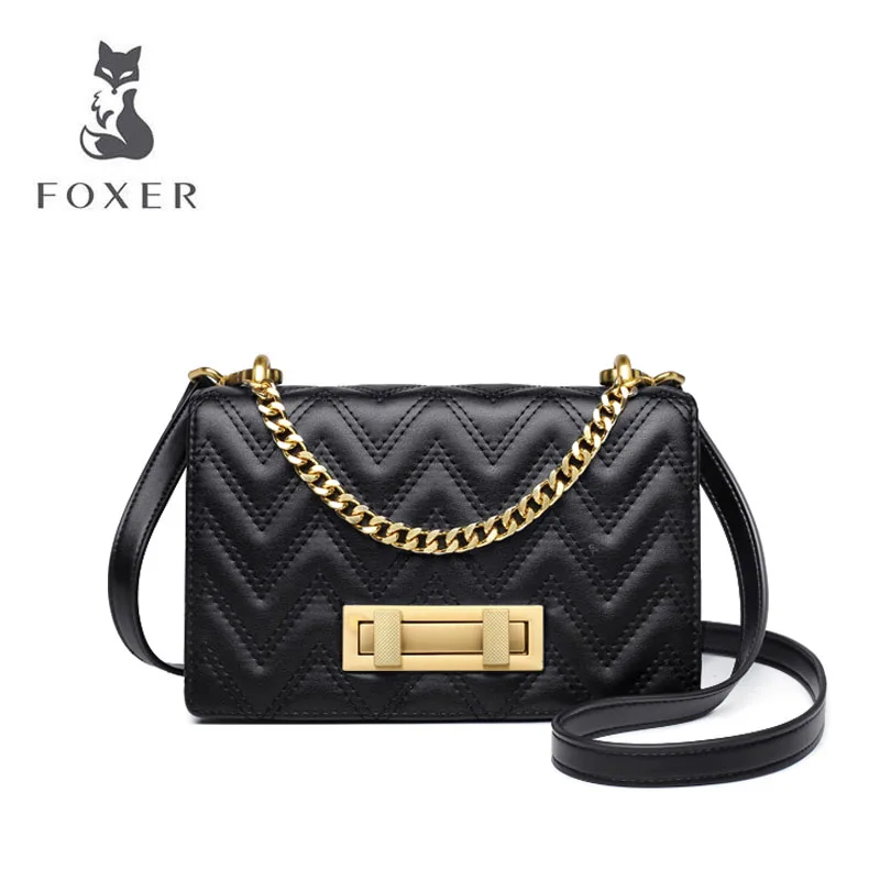 FOXER из ромбов женская сумочка на цепочке 2019 Новое весеннее поступление модные