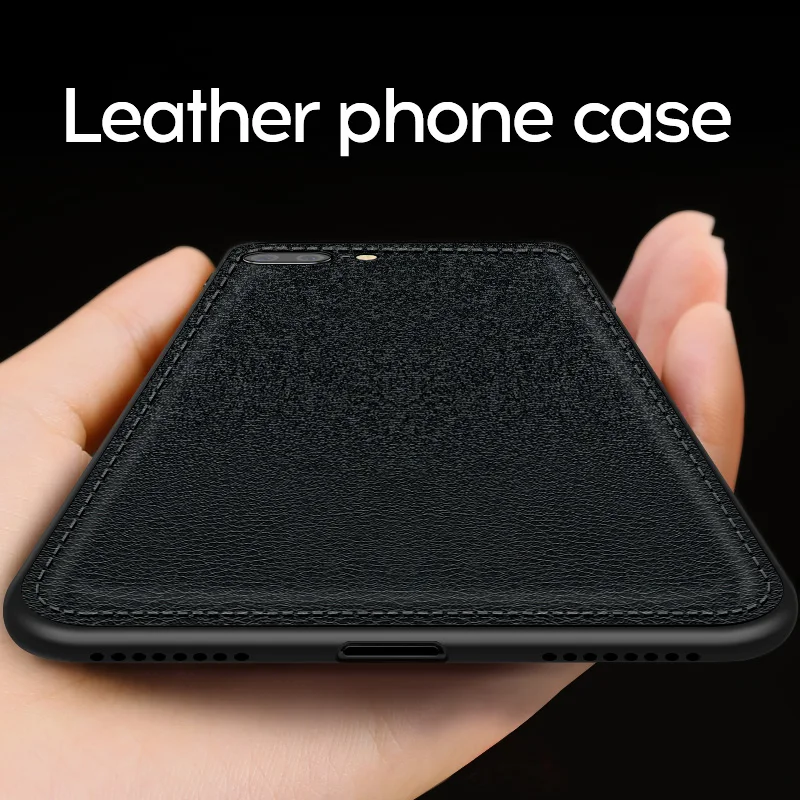 IIOZO Luxury PU leather Case For iPhone XS Max XR X 7 8 Plus 6 6s Ultra-thin Texture Soft Silicone Phone Cases Cover | Мобильные