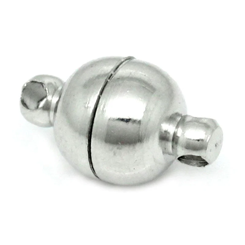 20 комплектов магнитных застежек серебристого цвета 11x6 мм (3/8 &quotx2/8&quot)|magnetic clasps|silver
