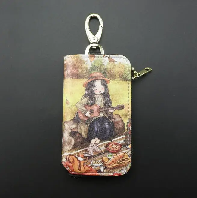 Хит, модная женская ключница, держатель для ключей, кожа, мужские кошельки для автомобильных ключей, мультяшный чехол для ключей, милая дамская сумка для ключей