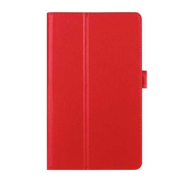 red Подставка литчи из искусственной кожи чехол для lenovo Idea Tab 10,1 A10-70 A7600 A7600-h A7600-f 10,1 дюймов планшет чехол+ Защитная пленка на экран+ подставка для ручек - Цвет: red