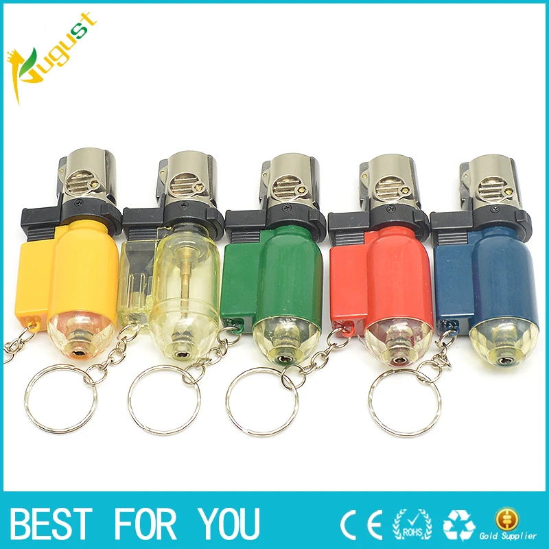 50pcs/lot Six Angle Rechargeable Cigarette Cigar lighter metal novelty jet butane micro torch for men | Дом и сад