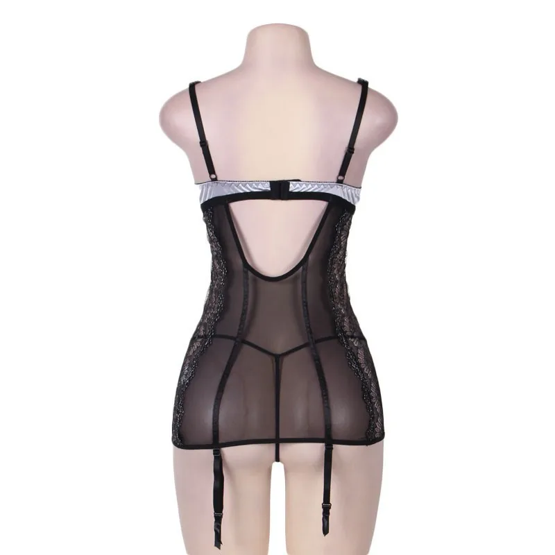 Comeonlover Babydoll платье с бюстгальтером, кружевное сексуальное нижнее белье, большой размер 5XL, на бретелях, для женщин, Nuisette, сексуальное, RL70345
