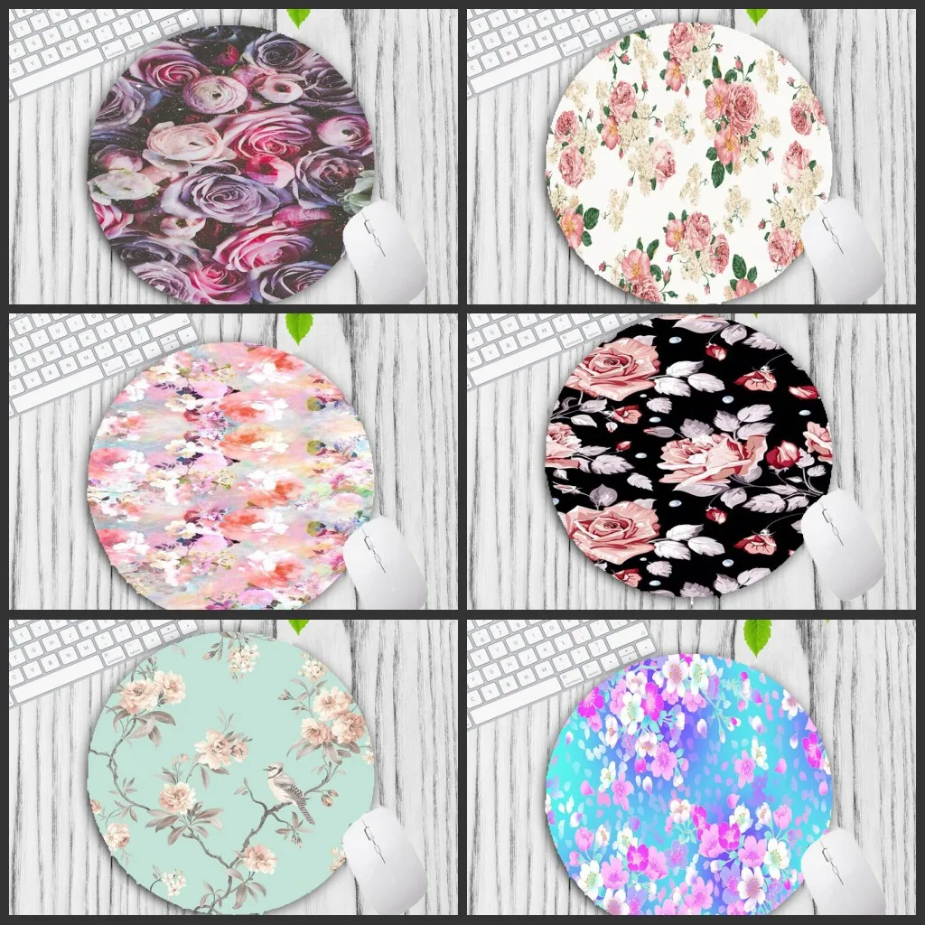 

Большой рекламный красивый настольный коврик Mairuige с аниме и цветами, игровые коврики, коврик для мыши с цветами, размер 200*200*2 мм, круглый ков...