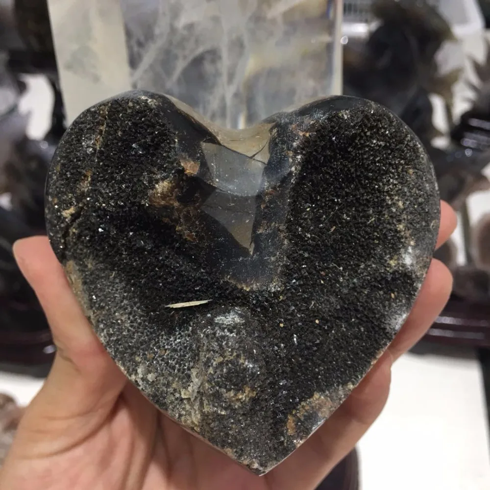 Природный драконий септариевый Хрустальный драгоценный камень geode медитация