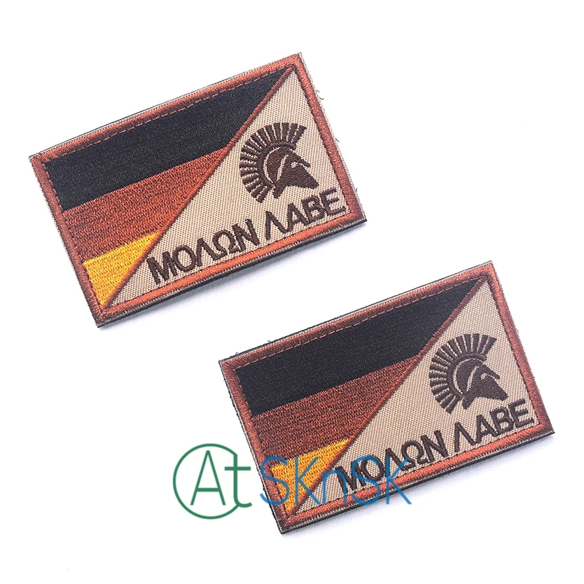 1 шт. Немецкий флаг и Спартанские вышитые значки нашивки с национальным флагом