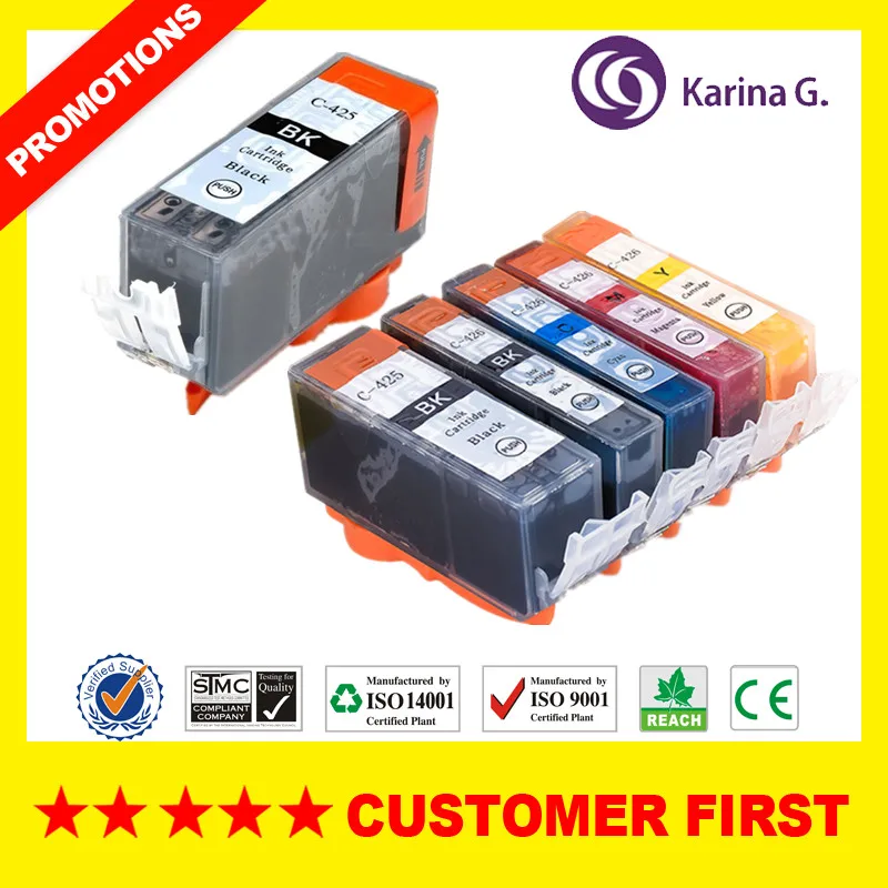 Совместим с Canon PGI 425 CLI 426 чернильные картриджи для PIXMA IP4840 MG5140 MG5240 MG5340 MG6140 MG6240 MG8140 и