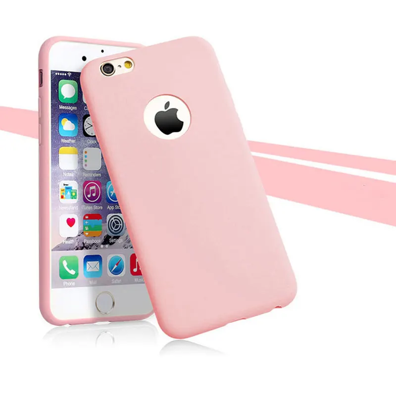 Iboily однотонный Ультратонкий чехол конфетного цвета для iPhone 5 5S 6 S 7 8 Plus 6splus 7plus X