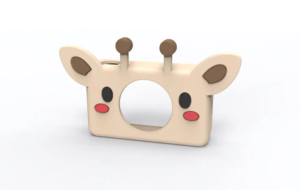 Giraffe Cover 8MP HD camaras fotograficas digitales мини Детская мультяшная Цифровая видеокамера защитный чехол 2," ЖК-экран подарки игрушки для детей - Цвет: Giraffe Cover