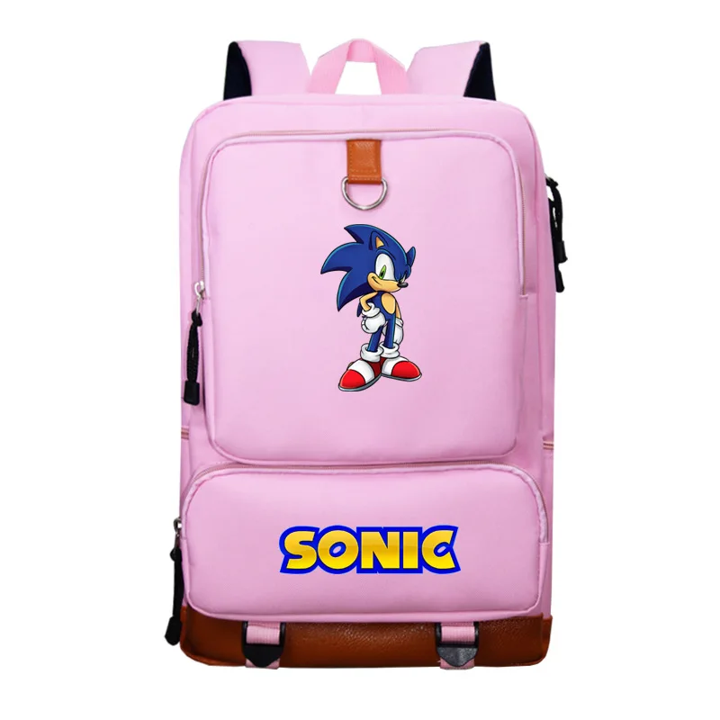 Милый мультипликационный рюкзак Super Sonic женский и мужской повседневный для