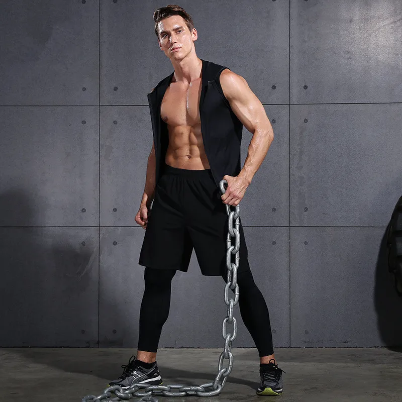 2018 быстросохнущие спортивные костюмы для мужчин комплекты бега компрессионные