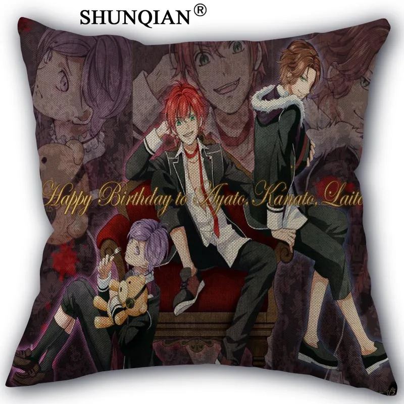 Pillow Cover Изготовленная на заказ накидка для подушки, Diabolik Lovers хлопковые льняные наволочки для подушек, для дома Текстиль площадь размером 45*45 см Спальня домашняя декоративная наволочка - Цвет: Pillow Cover
