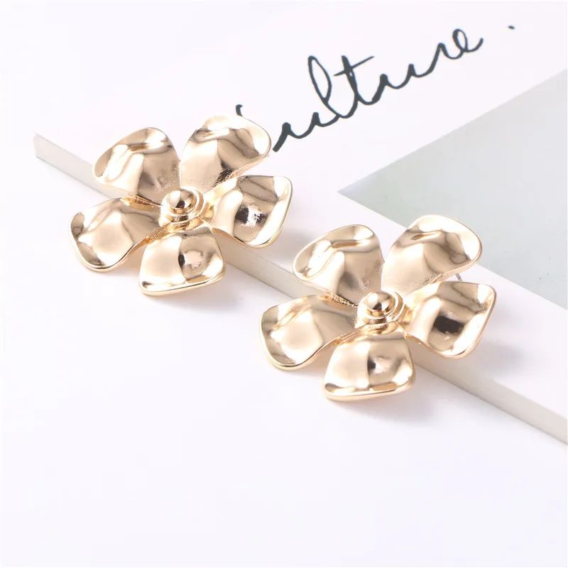 Женские винтажные серьги в стиле панк KOMi серьги-гвоздики золотого цвета форме