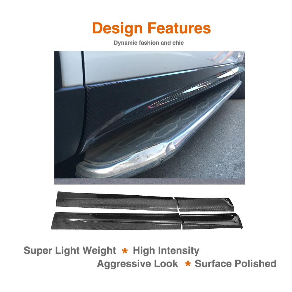 4 шт./компл. Накладка на порог из углеродного волокна для Land Rover Discovery Sport HSE