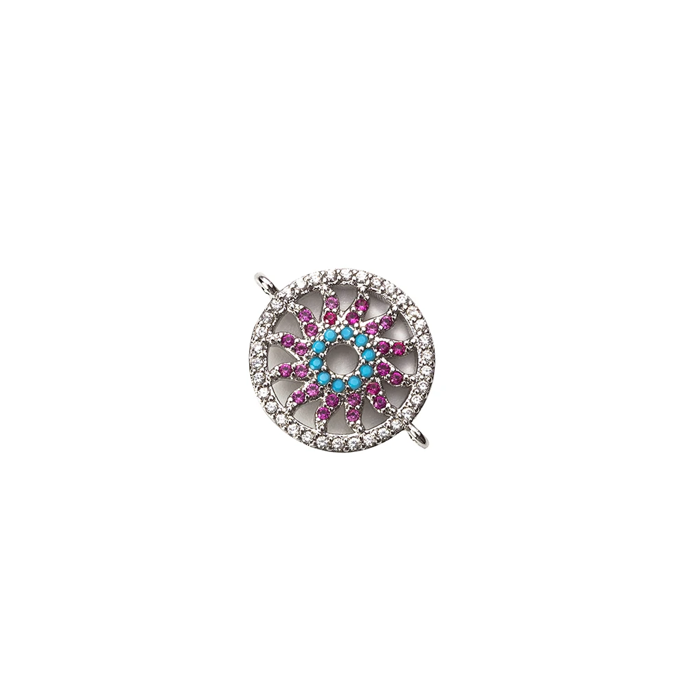 MEIBEADS 1 шт. микро паве подвеска в виде подсолнуха Медный кулон для ожерелья