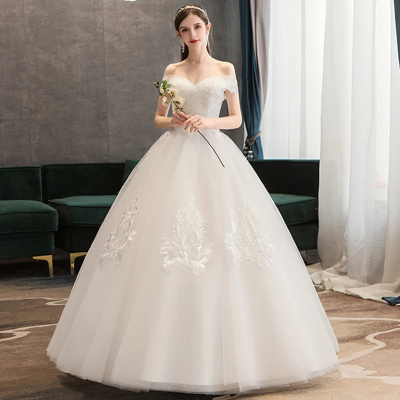 

New Fashion Simple V Neck 2022 Wedding Dresses Elegant Girls Corset Lace Embroidery Ball Bride Gowns Boda Robe De Mariee Custom