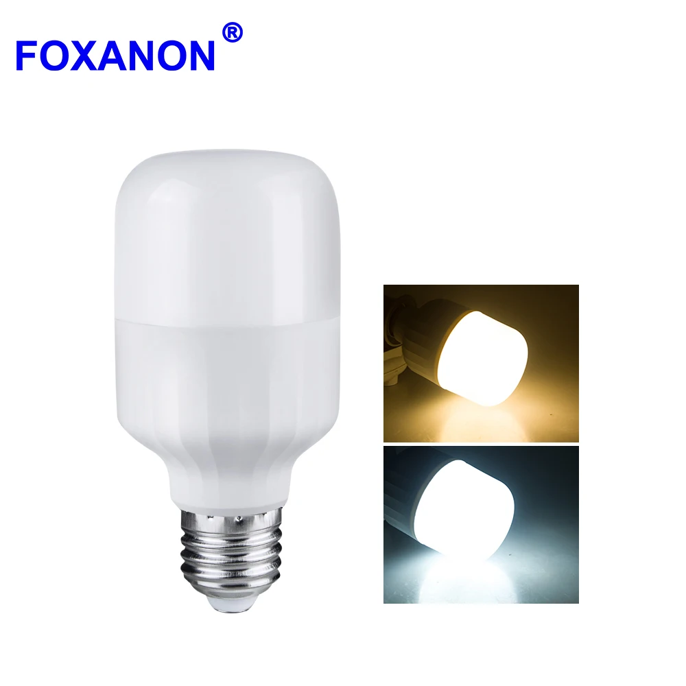 Светодиодная лампа Foxanon E27 высокой мощности 220 В светодиодная лампочсветильник 40