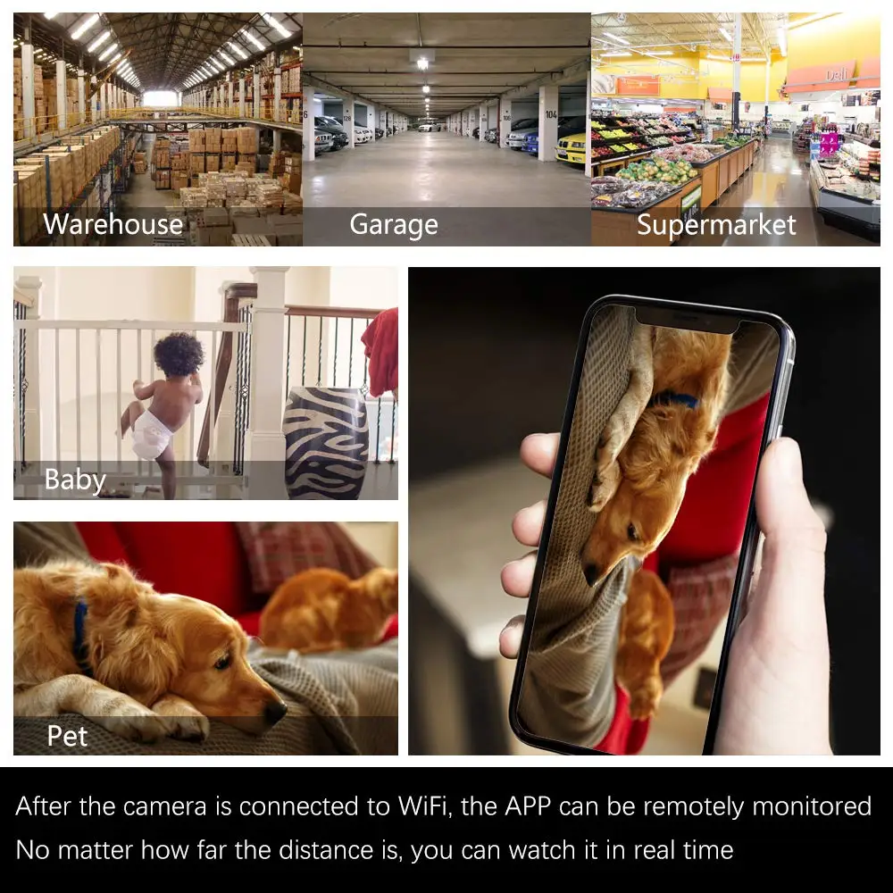 Ip-камера Full HD 1080P WiFi домашняя камера видеонаблюдения с функцией панорамирования/наклона/зума, двухсторонняя аудио камера ночного видения