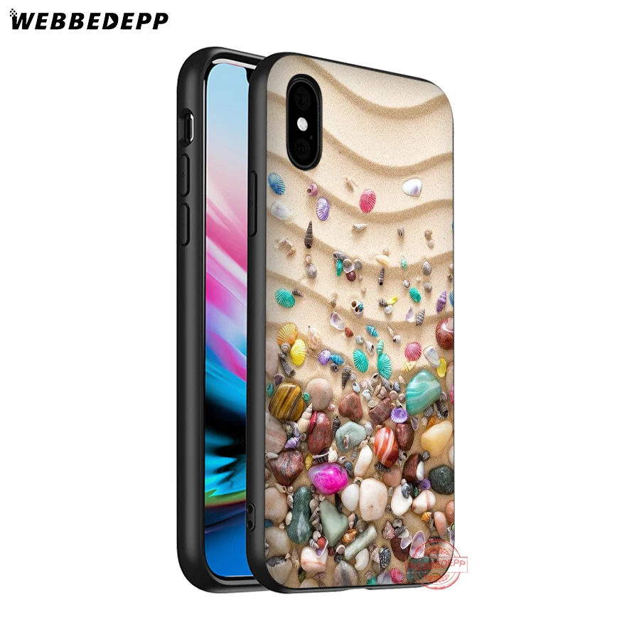Мягкий силиконовый чехол WEBBEDEPP Blue Wood Seashells Sea Star для iPhone 8 7 6S 6 Plus 11 Pro XS Max XR X 5 5S SE |