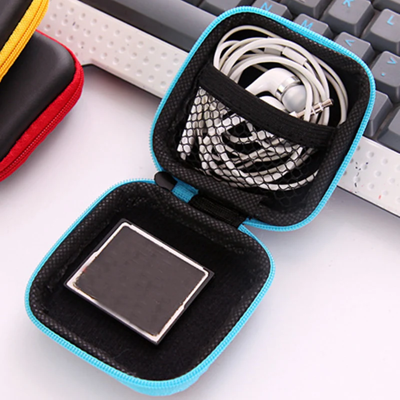 Портативные наушники с молнией usb-кабель сумка для хранения искусственная кожа