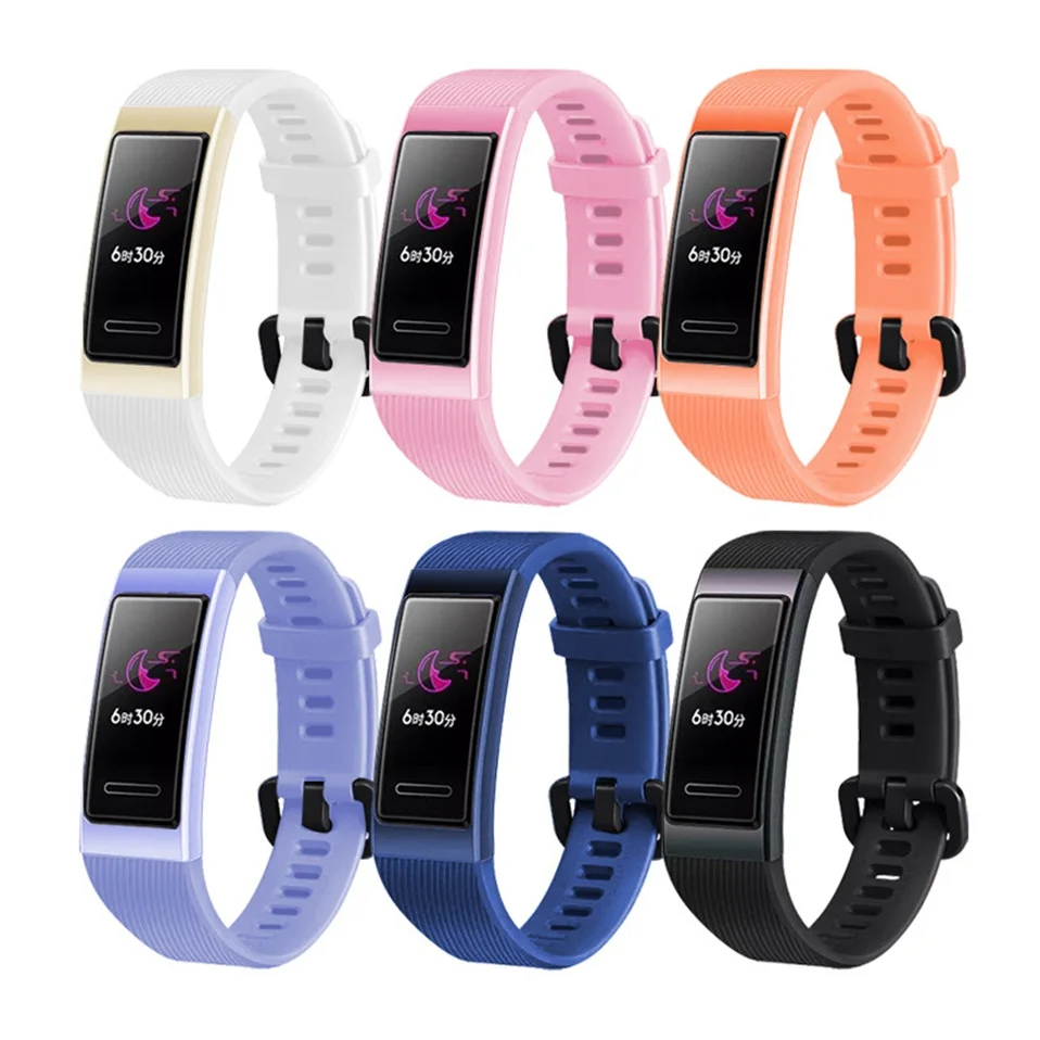 Ремешок силиконовый для Huawei Band 3 / pro 4 регулируемый сменный Браслет с