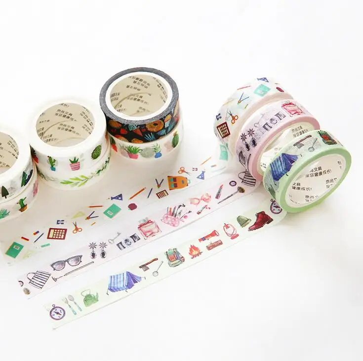 Дорожный дневник суккуленты васи лента клейкая DIY Скрапбукинг стикер этикетка