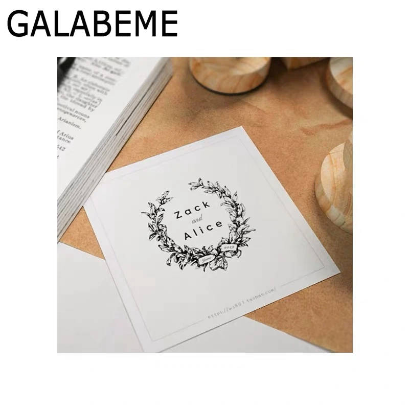 Диаметр 4 5 см персонализированное имя дата на заказ Деревянный Штамп для конверт