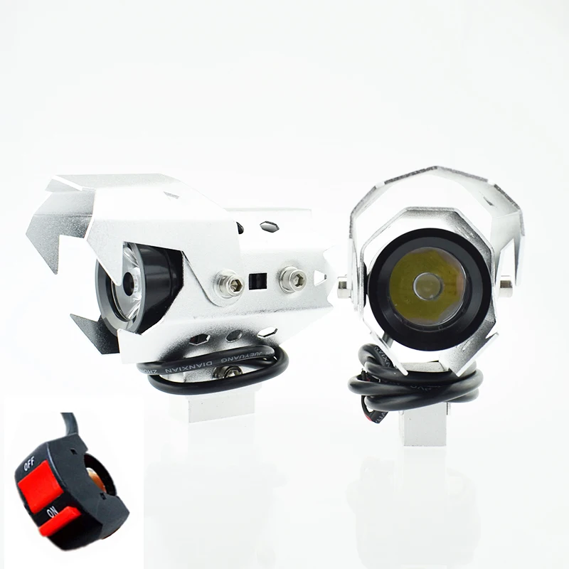 12v 125w Motorcycle Headlights LED moto working lights auxiliary lamp 6500k super bright fog spotlights head DRL |