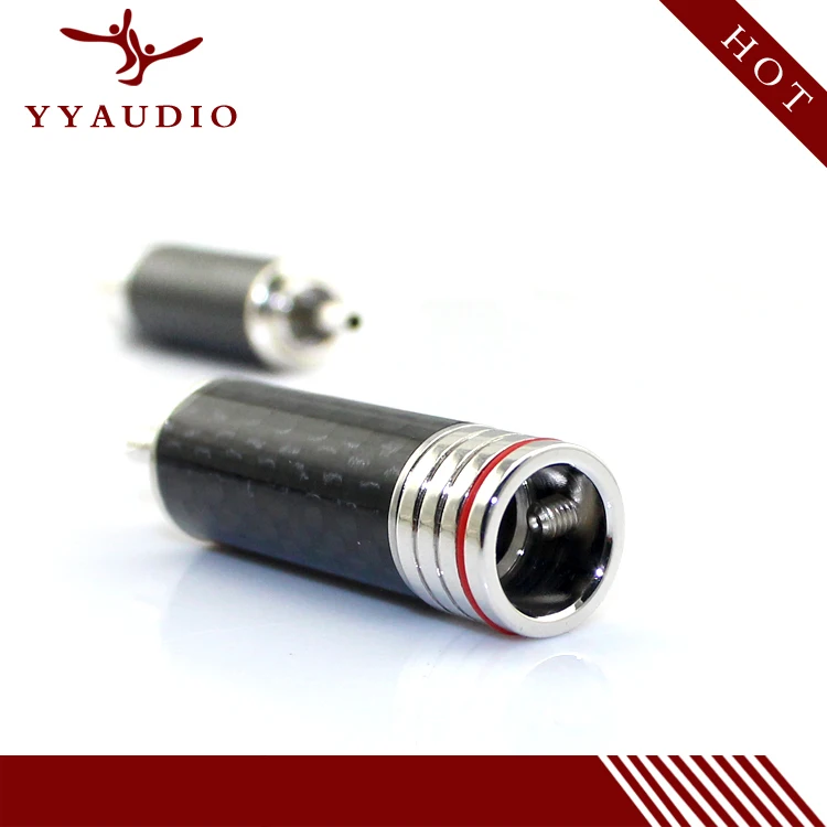 YYAUDIO CF-102(R) rca-штекер с родиевым покрытием из углеродного волокна для соединительных кабелей коннектор HiFi x4