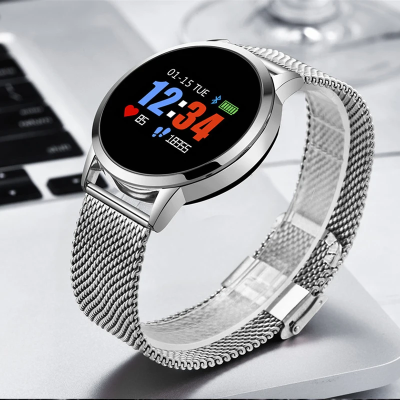 LIGE 2019 New Smart Fitness Bracelet Blood Pressure Heart Rate Monitor Waterproof Women Wristband Metal Strap Men Watch Sport |