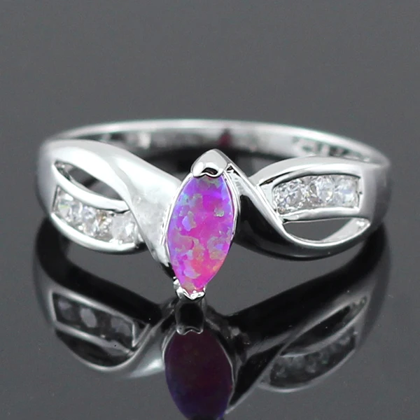 Haимис Горячая продажа Розовый огненный опал женское модное Ювелирное кольцо