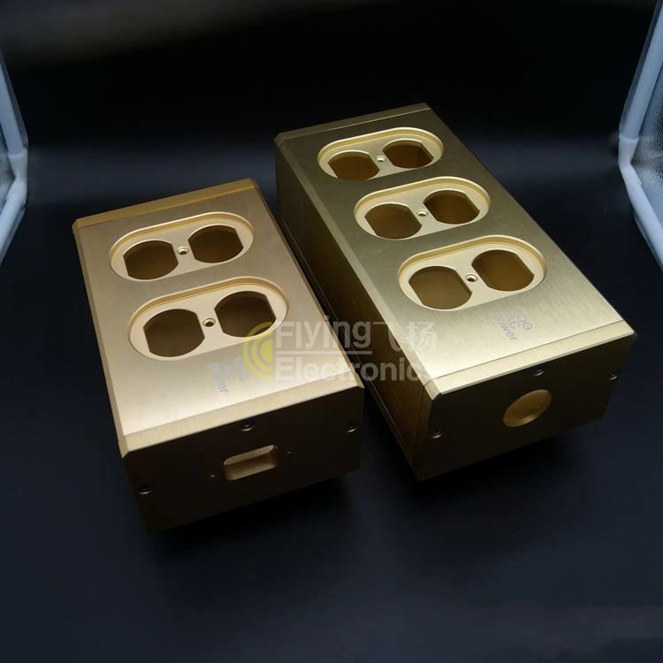Полностью алюминиевый позолоченный HIFI США AC распределитель питания 4 выхода/6 выхода блок питания